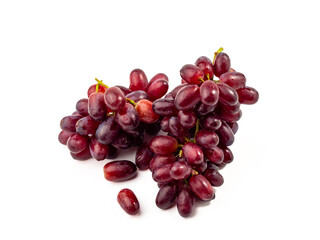 Ripe juicy grapes isolated on white background. Close-up.