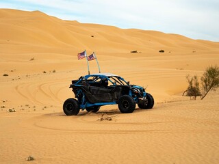 Canam UTV side by side off-roading in Glamis Desert
