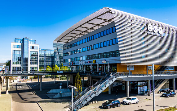 Munich, Germany - April 20: the central bus station at the Hackerbruecke in Munich on April 20, 2022