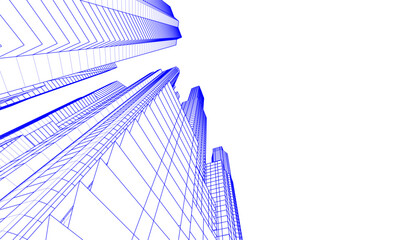 Obraz na płótnie Canvas City architecture vector 3d illustration