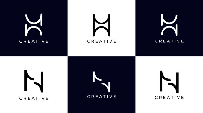 H logo pack, set of H logo design inspiration, H Letter logo Design icon Illustration
