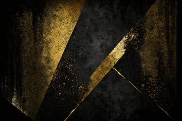 Black and Gold Grunge Background Texture - Black and Gold Grunge Backgrounds Series - Black Golden Grunge Wallpaper created with Generative AI technology