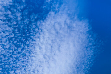 Fluffy cloud with blue sky in morning,Altocumulus cloud.