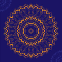 Yoga template. Luxury mandala background in golden east style. Ramadan Style decorative mandala for print, poster, cover, brochure, flyer, banner. Cover for a music album. Anti-stress therapy patterns