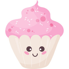 cute cartoon cupcake