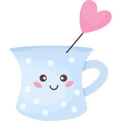 cute cup with heart