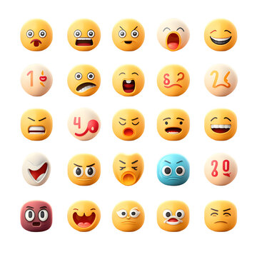Emoji World | Express your feelings | Png image | No background | Vector | Clipart | Set