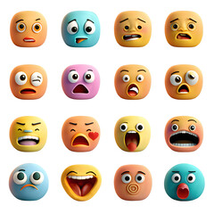 Emoji World | Express your feelings | Png image | No background | Vector | Clipart | Set