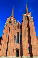 Obraz premium Roskilde Cathedral in Denmark. UNESCO World Heritage Site