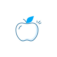 apple hand-drawn vector icon.