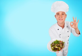 Gastronomy expert professional chef posing