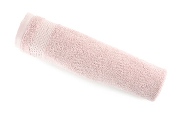 Rolled soft towel isolated on white background