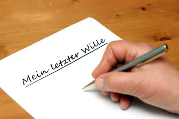 Mein letzter Wille