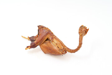 Fresh marinated quail in monochrome background