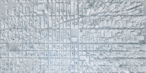 model city new york usa map tall buildings 3d illustration