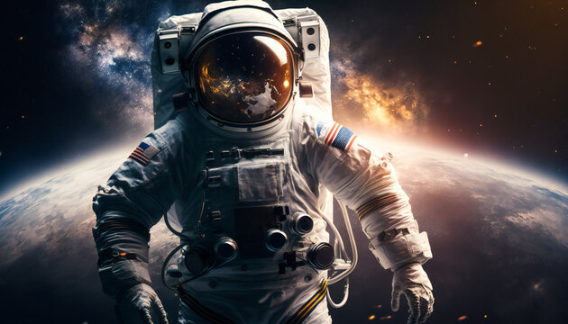  Astronaut in the outer space - Abstract Spaceman wallpaper - Generative AI