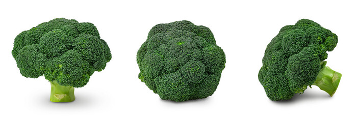 Fresh Broccoli cut out on transparent png - obrazy, fototapety, plakaty