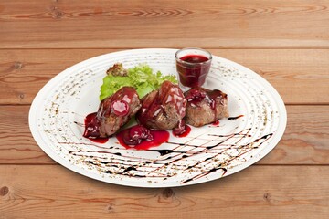 Grilled tasty hot meat dish