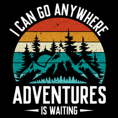 Adventures mountains Outdoors Vector illustration t-shirt design Graphic T-Shirt Design