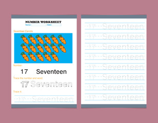 Number 17 Counting And Tracing 