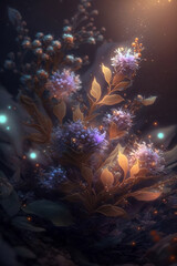 Obraz na płótnie Canvas beautiful flowers in ethereal light