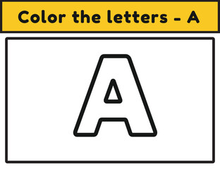 Alphabet letter A. Tracing Worksheet. ABC Activities and Exercises for kids. fun printable pages, educational games for kids