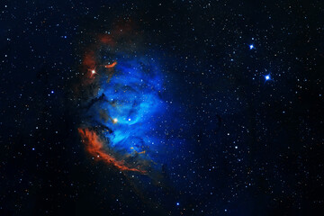 Obraz premium Beautiful blue space nebula. Elements of this image furnishing NASA.