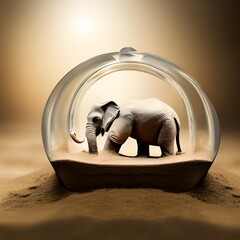  Elephant in Glass Art