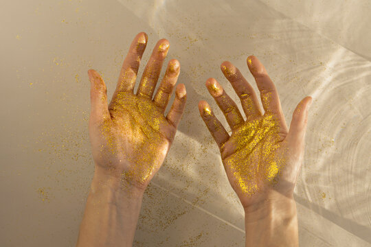 Glitter Hands palms of hope