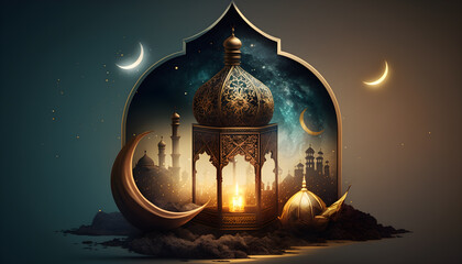 ramadan  background concept artistic  - ai generative
