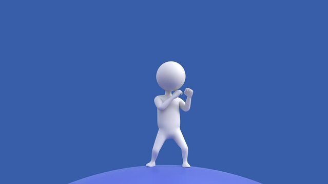 boxing puppet man