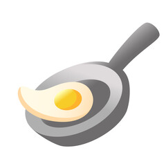 fried egg in a pan