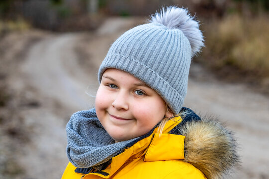 The girl in the autumn forest. Northern girl.