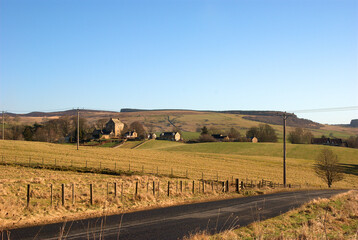 Elsdon tower and village near Rothbury in Northumberland