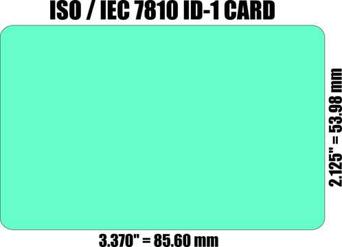 ISO IEC 7810 ID-1 card blank template