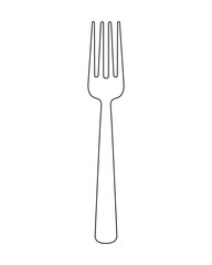 Simple Fork Outline Digital Graphic Asset
