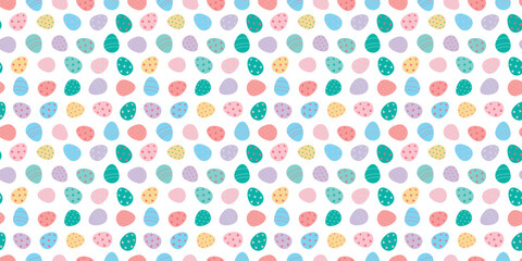 Easter eggs pattern. Decorated Easter eggs background