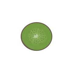 sliced ​​kiwi on a white background.fruit vector illustration