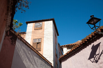 View on the landscape and cityscape of the La Orotava historic town which sits in a beautiful valley of banana plantations.