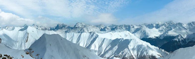  Silvretta Alps winter view (Austria). Panorama. © wildman