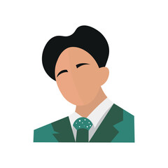 Stylish businessman on white background