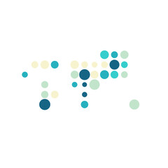 World Silhouette Pixelated pattern map illustration
