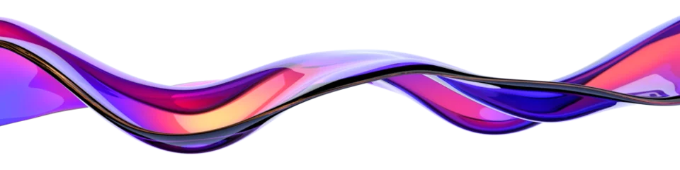 Fototapeten Colorful wave, 3d render © VAlex