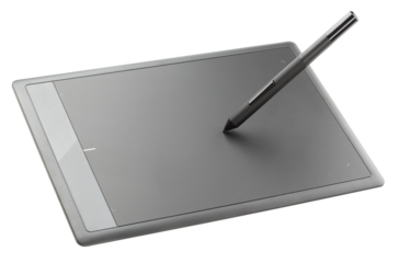Modern unbranded graphic tablet isolated on transparent background