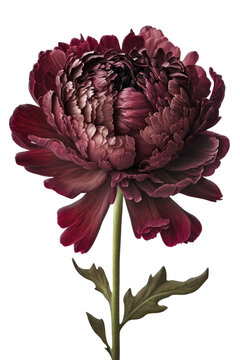 Purple Plum Maroon Burgundy Peony Rose Stock Illustration 1486088387