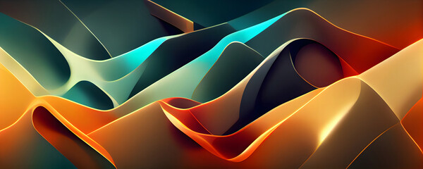 Futuristic 3D art Abstract Backgrounds, colorful Dynamic Modern Technology Design for a Cutting-Edge Visual Appeal