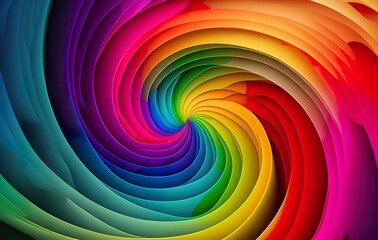 Obraz premium Abstract rainbow design - colorful waves, splashes, swirls and particles. Ideal as elements for backgrounds, banners, wallpapers, posters, headers and covers - Generative AI