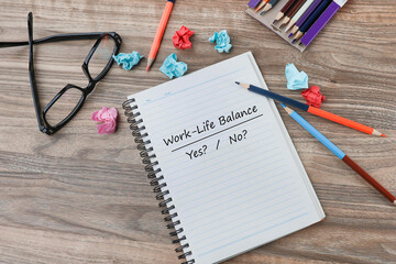 Work-Life Balance concept. The option between work and life.