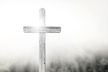 A Easter cross on the nature background