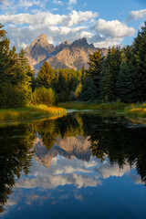 Teton Reflection in Mirror Water